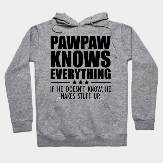 Pawpaw knows everything If he doesn't know, He makes stuff up. Hoodie by KC Happy Shop